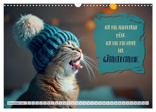 Produktbild: MORGENMUFFEL M&uuml;rrische Weisheiten (Wandkalender 2026 DIN A3 quer), CALVENDO Monatskalender