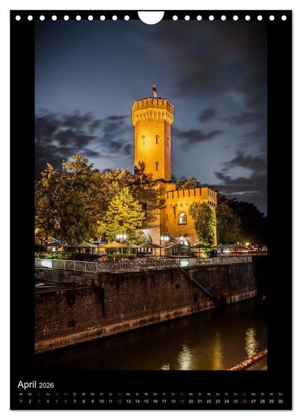 Produktbild: K&ouml;ln-Nachts - Eine Metropole nicht nur im Mondschein (Wandkalender 2026 DIN A4 hoch), CALVENDO Monatskalender