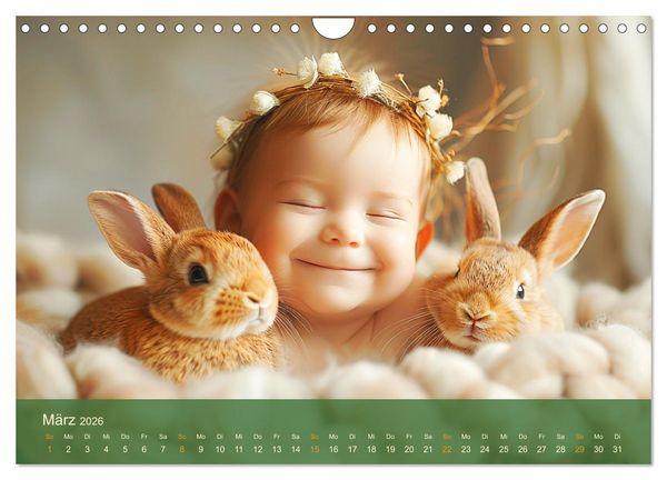 Produktbild: Zauberhafte Babys. S&uuml;&szlig;e Momente mit niedlichen Tieren (Wandkalender 2026 DIN A4 quer), CALVENDO Monatskalender