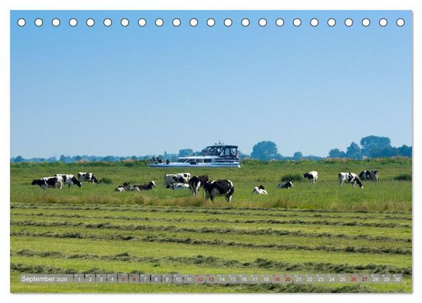 Produktbild: Hausbooturlaub Niederlande - Friesland und Groningen (Tischkalender 2026 DIN A5 quer), CALVENDO Monatskalender
