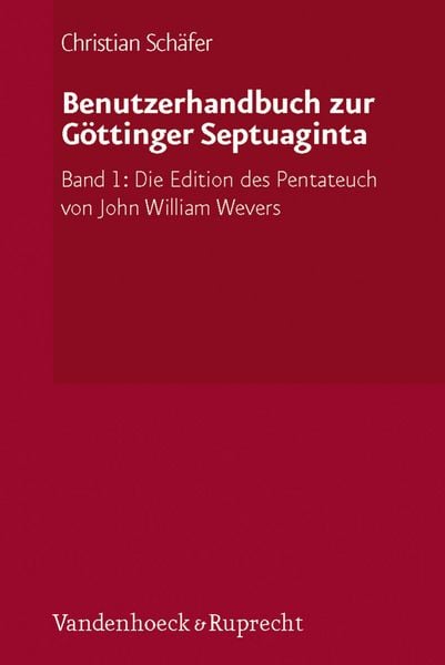 Produktbild: Benutzerhandbuch zur G&ouml;ttinger Septuaginta