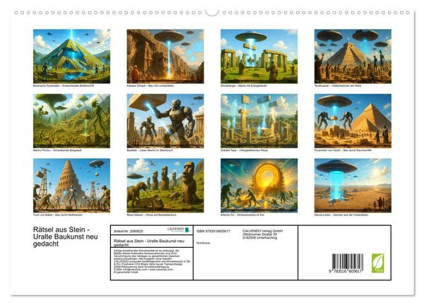 Produktbild: R&auml;tsel aus Stein - Uralte Baukunst neu gedacht (hochwertiger Premium Wandkalender 2026 DIN A2 quer), Kunstdruck in Hochglanz