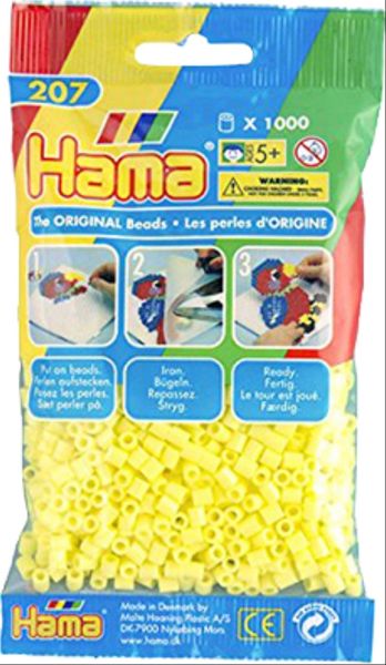 Hama Perlen pastell Gelb 1.000Stück