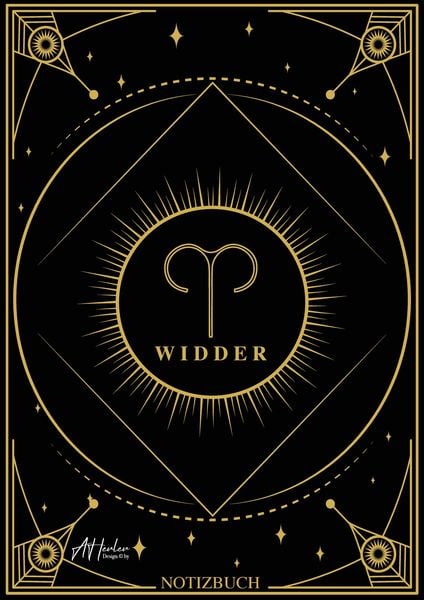 Produktbild: Edles Notizbuch Sternzeichen Widder | Designed by Alfred Herler