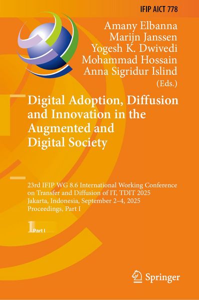 Produktbild: Digital Adoption, Diffusion and Innovation in the Augmented and Digital Society