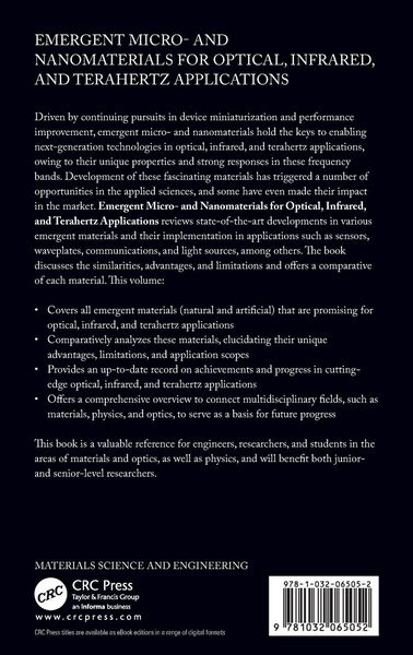 Produktbild: Emergent Micro- and Nanomaterials for Optical, Infrared, and Terahertz Applications