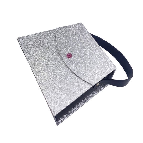 Produktbild: Geschenkschachtel, Handtasche, silber sparkle