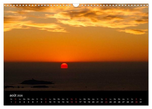 Produktbild: Couchers de soleil (Calendrier mural 2026 DIN A3 vertical), CALVENDO calendrier mensuel