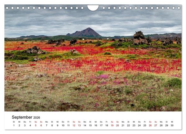 Produktbild: Island, Land aus Feuer und Eis: Sich st&auml;ndig neu formende Erde (Wandkalender 2026 DIN A4 quer), CALVENDO Monatskalender