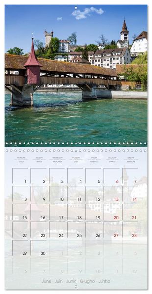 Produktbild: LUCERNE Lovely Switzerland (Wall Calendar 2026 12 &times; 12 Inch) CALVENDO 12 Month Wall Calendar