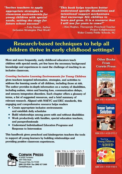 Produktbild: Creating Inclusive Learning Environments for Young Children