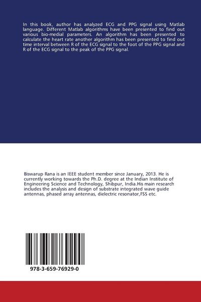 Produktbild: Analysis of ECG and PPG Signal