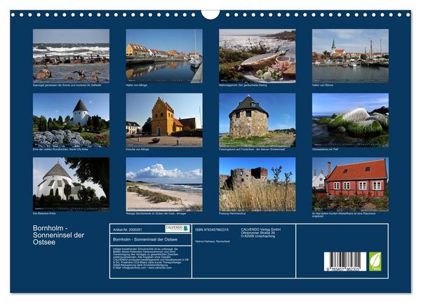 Produktbild: Bornholm - Sonneninsel der Ostsee (Wandkalender 2026 DIN A3 quer), CALVENDO Monatskalender