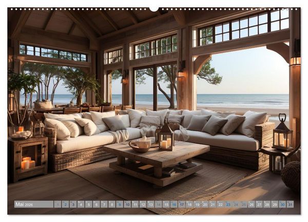 Produktbild: Strandhausidylle (Wandkalender 2026 DIN A2 quer), CALVENDO Monatskalender