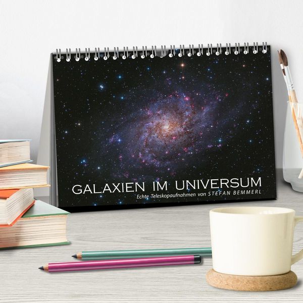 Produktbild: Galaxien im Universum (Tischkalender 2026 DIN A5 quer), CALVENDO Monatskalender