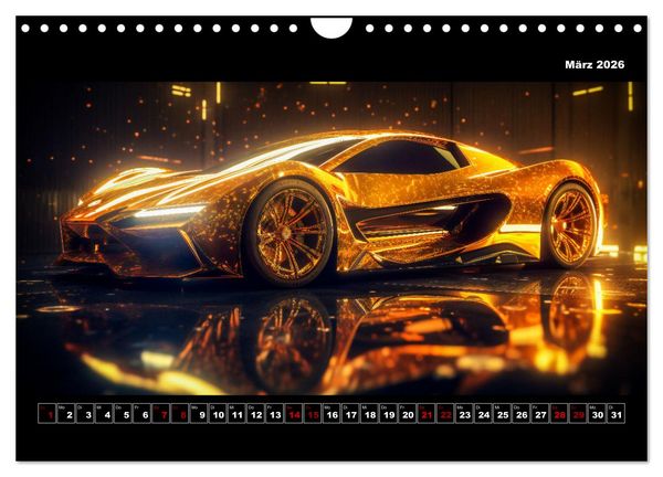 Produktbild: Surreale Cyber Cars (Wandkalender 2026 DIN A4 quer), CALVENDO Monatskalender