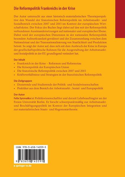 Produktbild: Die Reformpolitik Frankreichs in der Krise