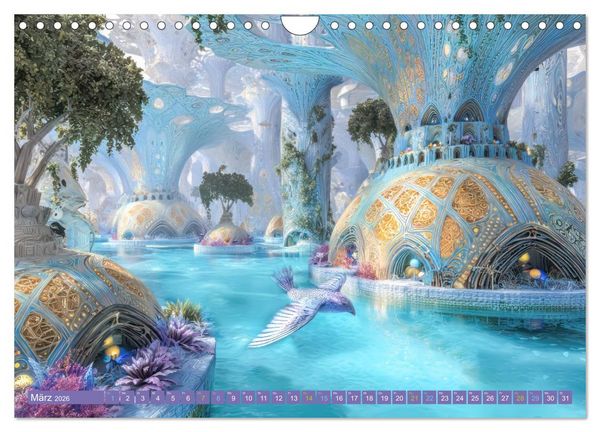 Produktbild: Surreale wunderliche Landschaften - Kreativwerke (Wandkalender 2026 DIN A4 quer), CALVENDO Monatskalender