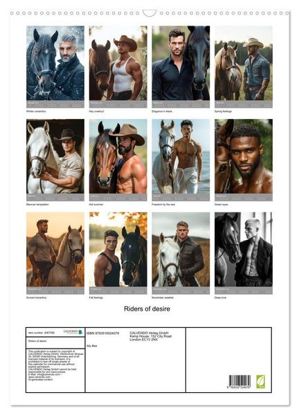 Produktbild: Riders of desire (Wall Calendar 2026 DIN A2 portrait), CALVENDO 12 Month Wall Calendar