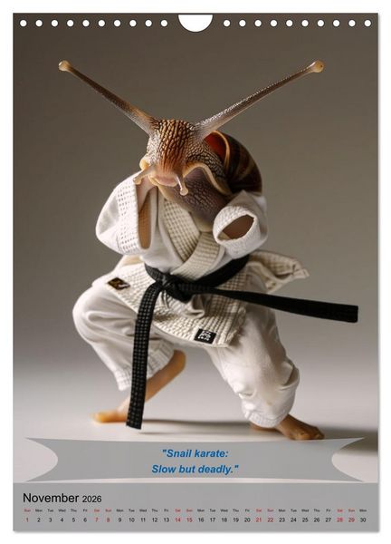 Produktbild: Great fun with animal karate fighters (Wall Calendar 2026 DIN A4 portrait), CALVENDO 12 Month Wall Calendar
