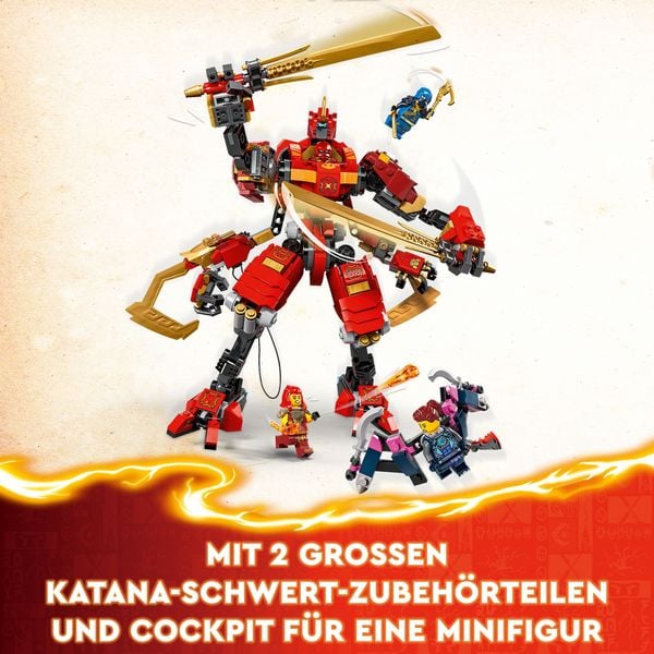 LEGO NINJAGO 71812 Kais Ninja-Kletter-Mech Set mit Actionfigur-Spielzeug