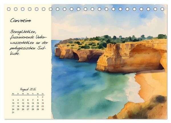 Produktbild: Portugal - Traumland am Atlantik (Tischkalender 2026 DIN A5 quer), CALVENDO Monatskalender