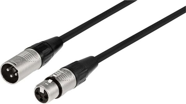 Produktbild: Monacor MECR-200/SW XLR Kabel [1x XLR-Stecker - 1x XLR-Buchse] 2m Schwarz