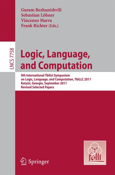 Produktbild: Logic, Language, and Computation