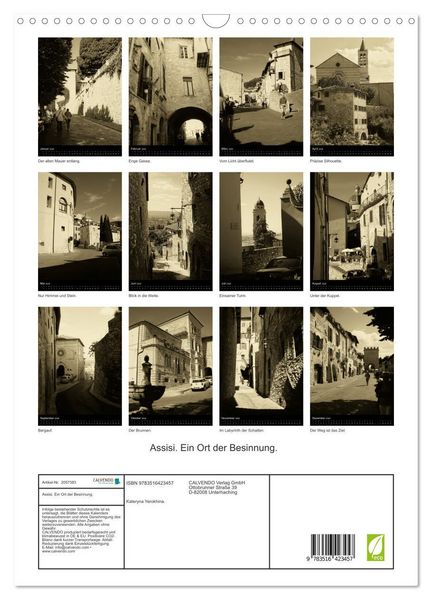 Produktbild: Assisi. Ein Ort der Besinnung. (Wandkalender 2026 DIN A3 hoch), CALVENDO Monatskalender