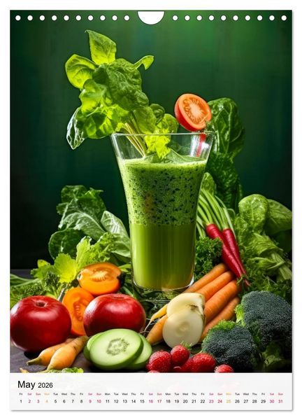 Produktbild: Smoothie Symphony (Wall Calendar 2026 DIN A4 portrait), CALVENDO 12 Month Wall Calendar