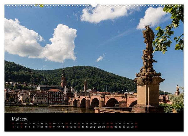 Produktbild: Heidelberger Stadtansichten (Wandkalender 2026 DIN A2 quer), CALVENDO Monatskalender