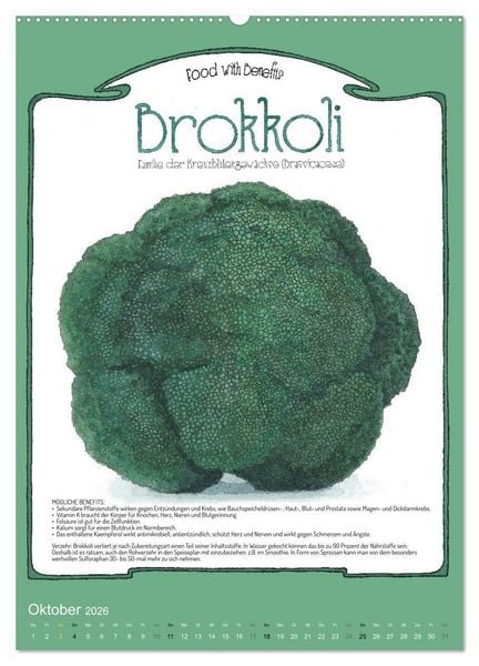 Produktbild: Food with Benefits (Wandkalender 2026 DIN A2 hoch), CALVENDO Monatskalender