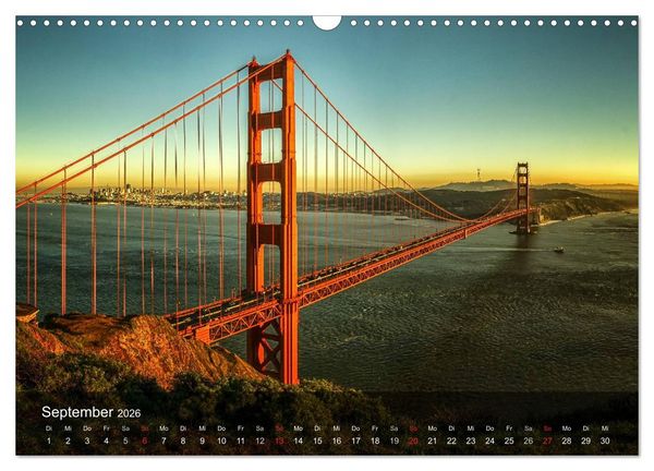 Produktbild: San Francisco Impressionen Tag und Nacht (Wandkalender 2026 DIN A3 quer), CALVENDO Monatskalender