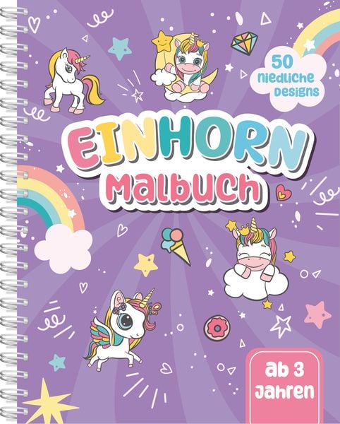 Produktbild: Einhorn-Malbuch f&uuml;r Kinder ab 3 Jahren