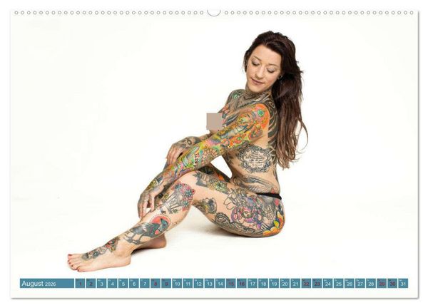 Produktbild: Tattoo-Liebe, die unter die Haut geht (hochwertiger Premium Wandkalender 2026 DIN A2 quer), Kunstdruck in Hochglanz