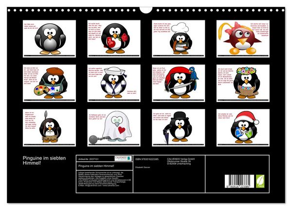 Produktbild: Pinguine im siebten Himmel! (Wandkalender 2026 DIN A3 quer), CALVENDO Monatskalender
