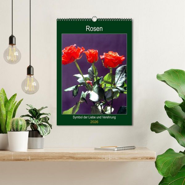 Produktbild: Rosen - Symbol der Liebe und Verehrung (Wandkalender 2026 DIN A3 hoch), CALVENDO Monatskalender
