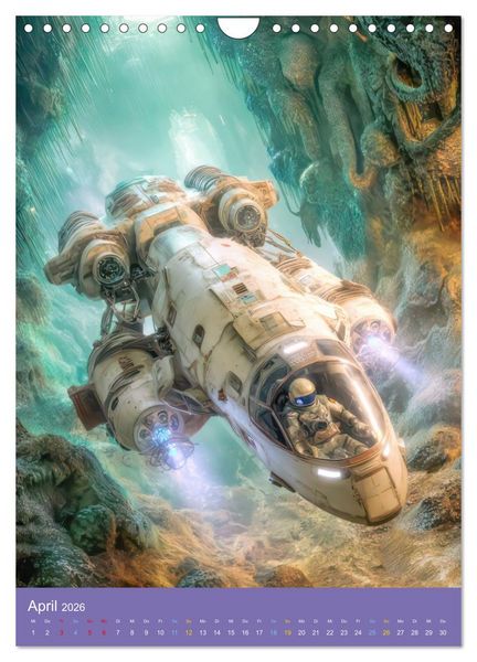 Produktbild: Fantasievoller Science-Fiction - Fantastische Welten (Wandkalender 2026 DIN A4 hoch), CALVENDO Monatskalender