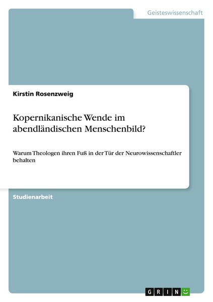 Produktbild: Kopernikanische Wende im abendl&auml;ndischen Menschenbild?