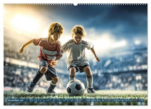 Produktbild: Fussball - Kids in Action (Wandkalender 2026 DIN A2 quer), CALVENDO Monatskalender
