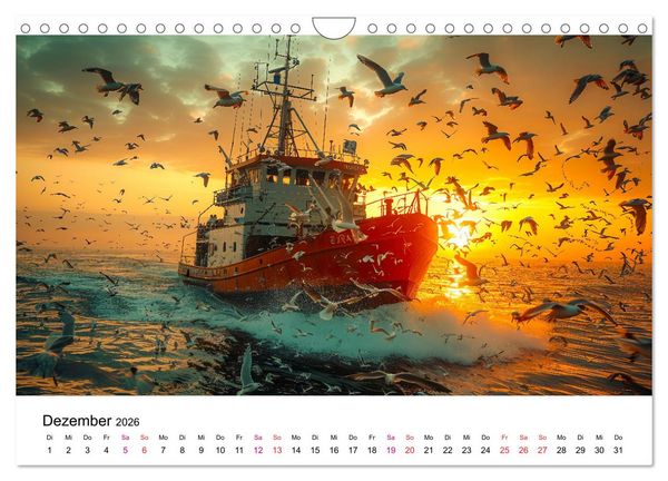 Produktbild: Maritim pur - M&ouml;wen (Wandkalender 2026 DIN A4 quer), CALVENDO Monatskalender