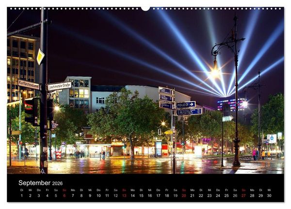 Produktbild: BERLIN ZUR BLAUEN STUNDE (hochwertiger Premium Wandkalender 2026 DIN A2 quer), Kunstdruck in Hochglanz