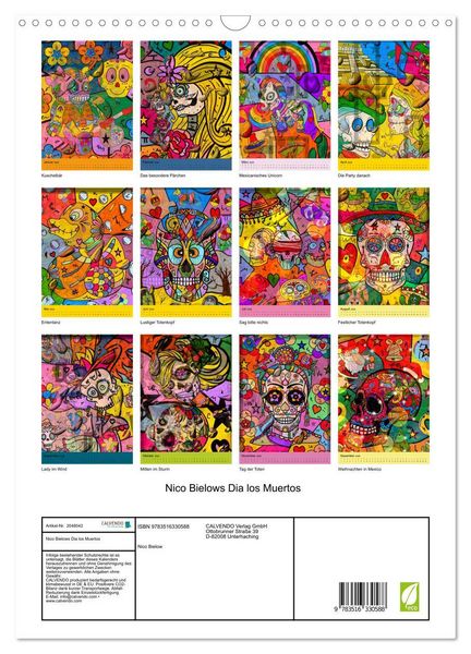 Produktbild: Nico Bielows Dia los Muertos (Wandkalender 2026 DIN A3 hoch), CALVENDO Monatskalender