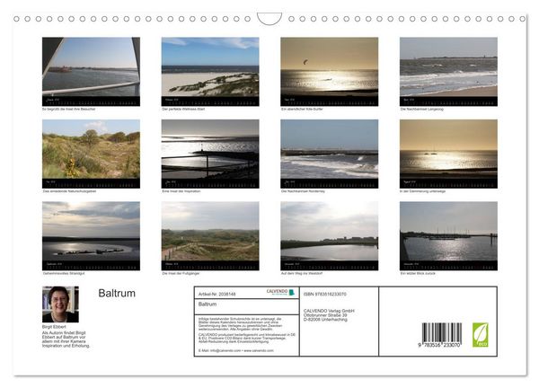 Produktbild: Baltrum (Wandkalender 2026 DIN A3 quer), CALVENDO Monatskalender