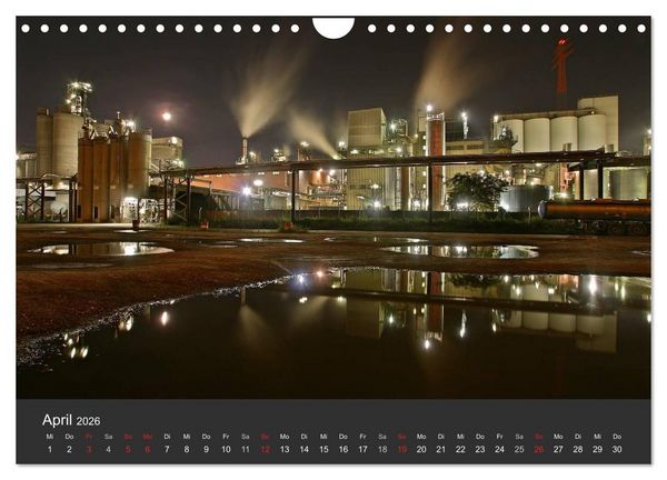 Produktbild: Hamburger Hafen bei Nacht (Wandkalender 2026 DIN A4 quer), CALVENDO Monatskalender