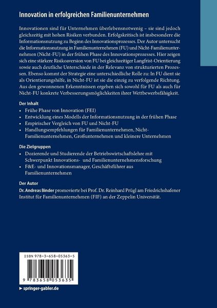 Produktbild: Innovation in erfolgreichen Familienunternehmen