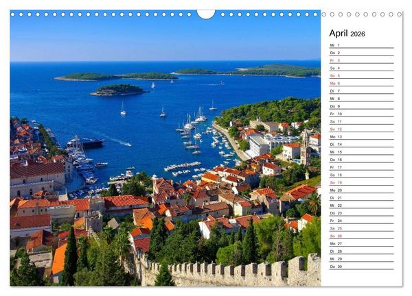 Produktbild: Kroatien - Traumhafte Landschaften und faszinierende St&auml;dte (Wandkalender 2026 DIN A3 quer), CALVENDO Monatskalender