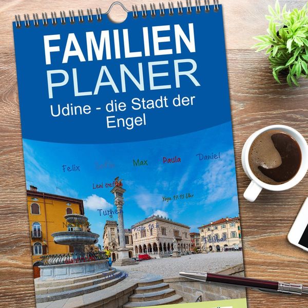 Produktbild: Familienplaner 2026 - Udine - die Stadt der Engel mit 5 Spalten (Wandkalender, 21 x 45 cm) CALVENDO