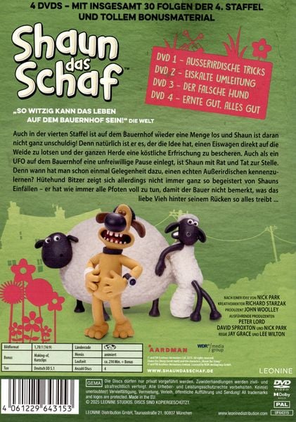Produktbild: Shaun das Schaf - Staffel 4 - Komplettbox [4 DVDs]