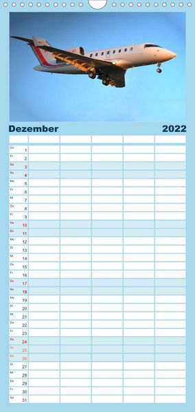 Produktbild: Familienplaner Airliner im Fokus (Wandkalender 2022 , 21 cm x 45 cm, hoch)
